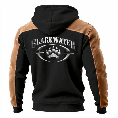 BW Printed Fleece-lined Unisex Color-Blocked Hoodie