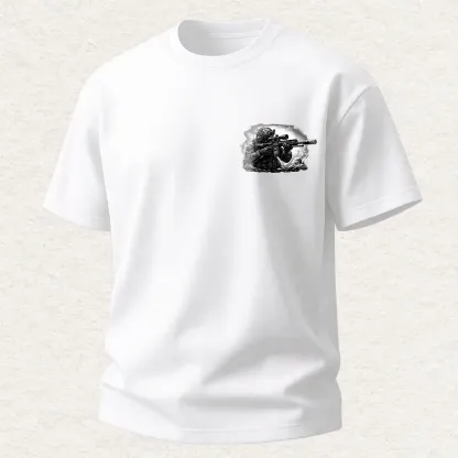 Stay Low One Shot One Kill Printed Men's T-Shirt