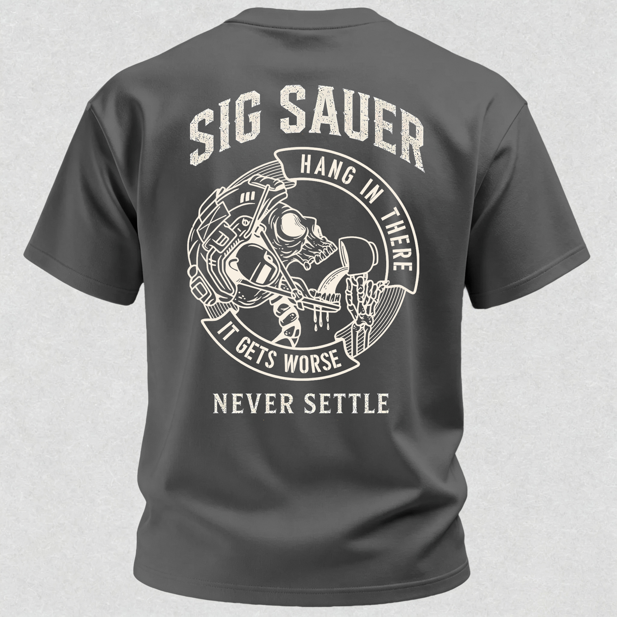 NEVER SETTLE Print Men's T-Shirt
