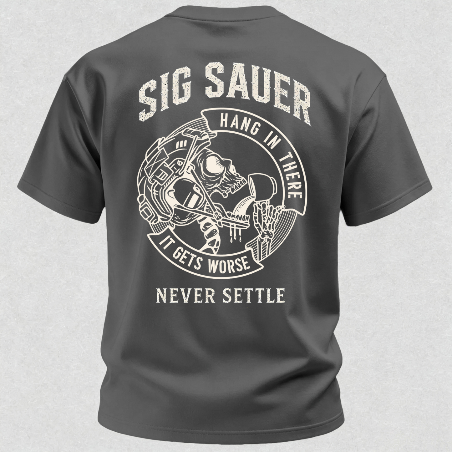 NEVER SETTLE Print Men's T-Shirt