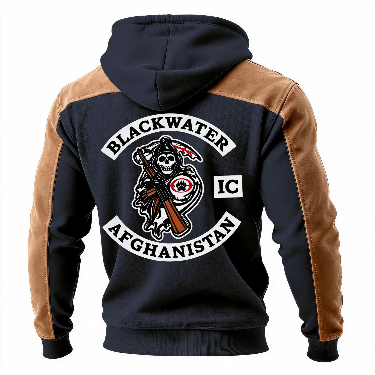 Afghanistan Printed Fleece-lined Unisex Color-Blocked Hoodie
