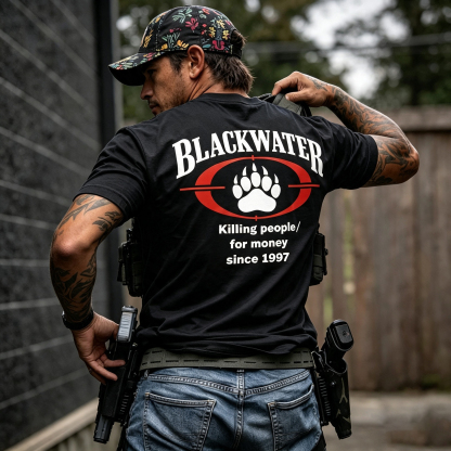 Blackwater Killing People For Money Since 1997 Printed Men's T-Shirt