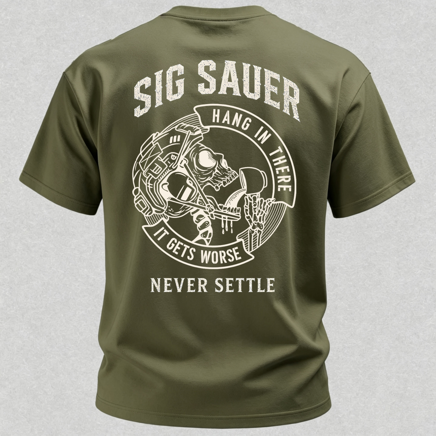 NEVER SETTLE Print Men's T-Shirt