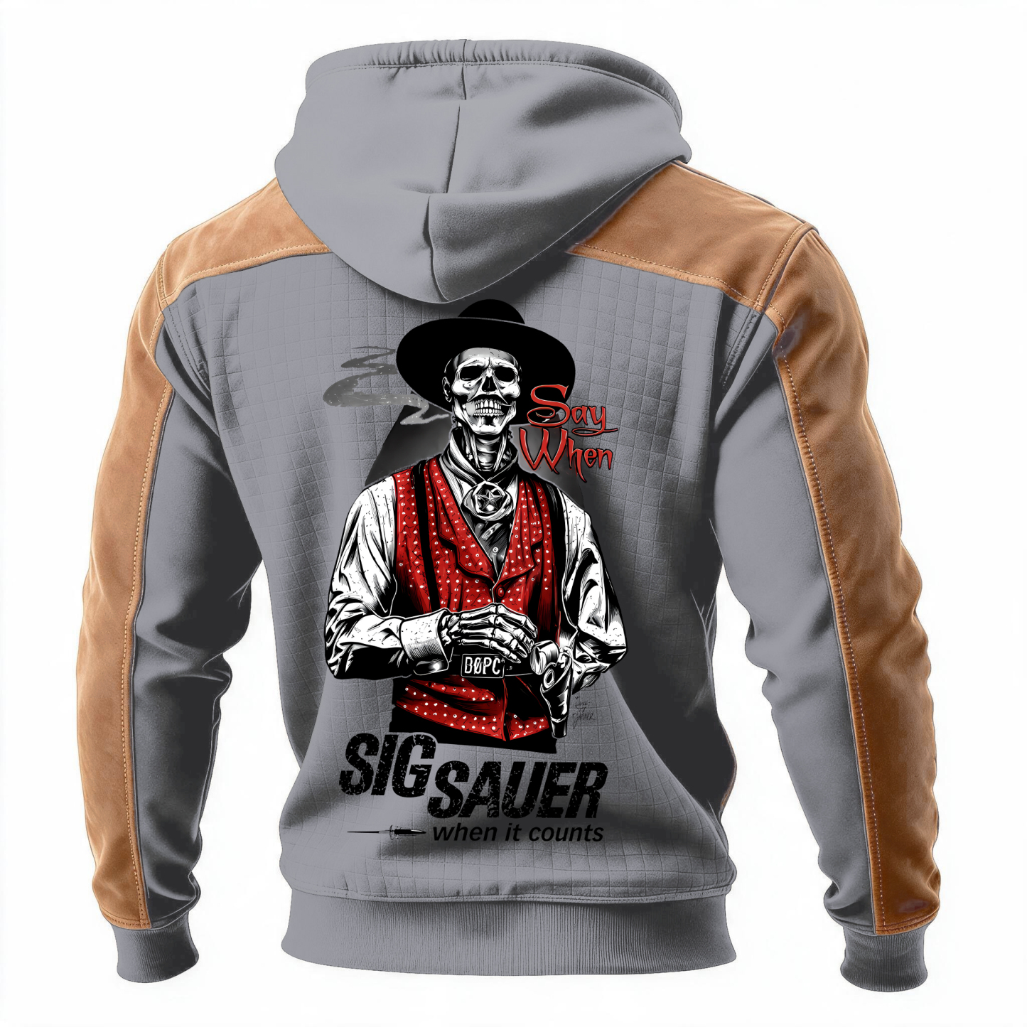 Tactical When It Counts Printed Fleece-lined Unisex Color-Blocked Hoodie
