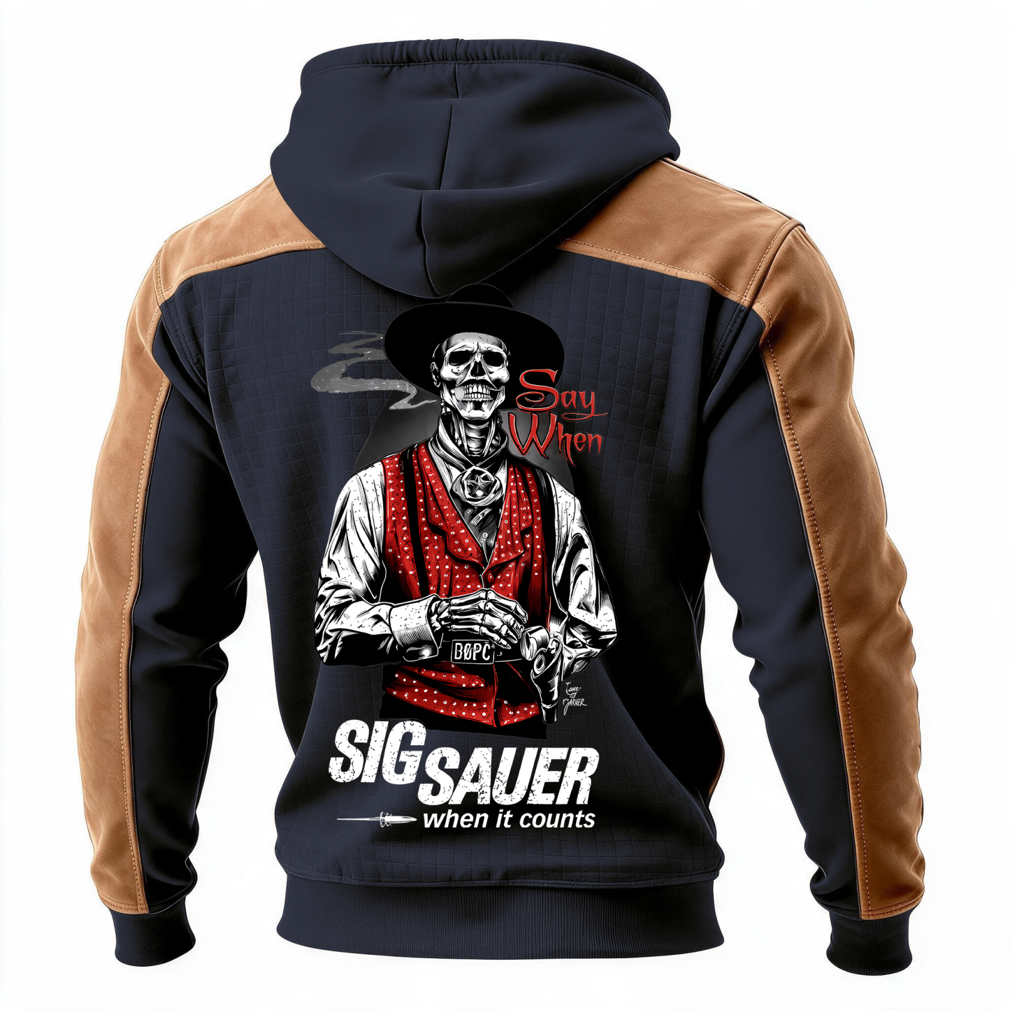 Tactical When It Counts Printed Fleece-lined Unisex Color-Blocked Hoodie