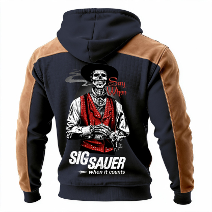 Tactical When It Counts Printed Fleece-lined Unisex Color-Blocked Hoodie