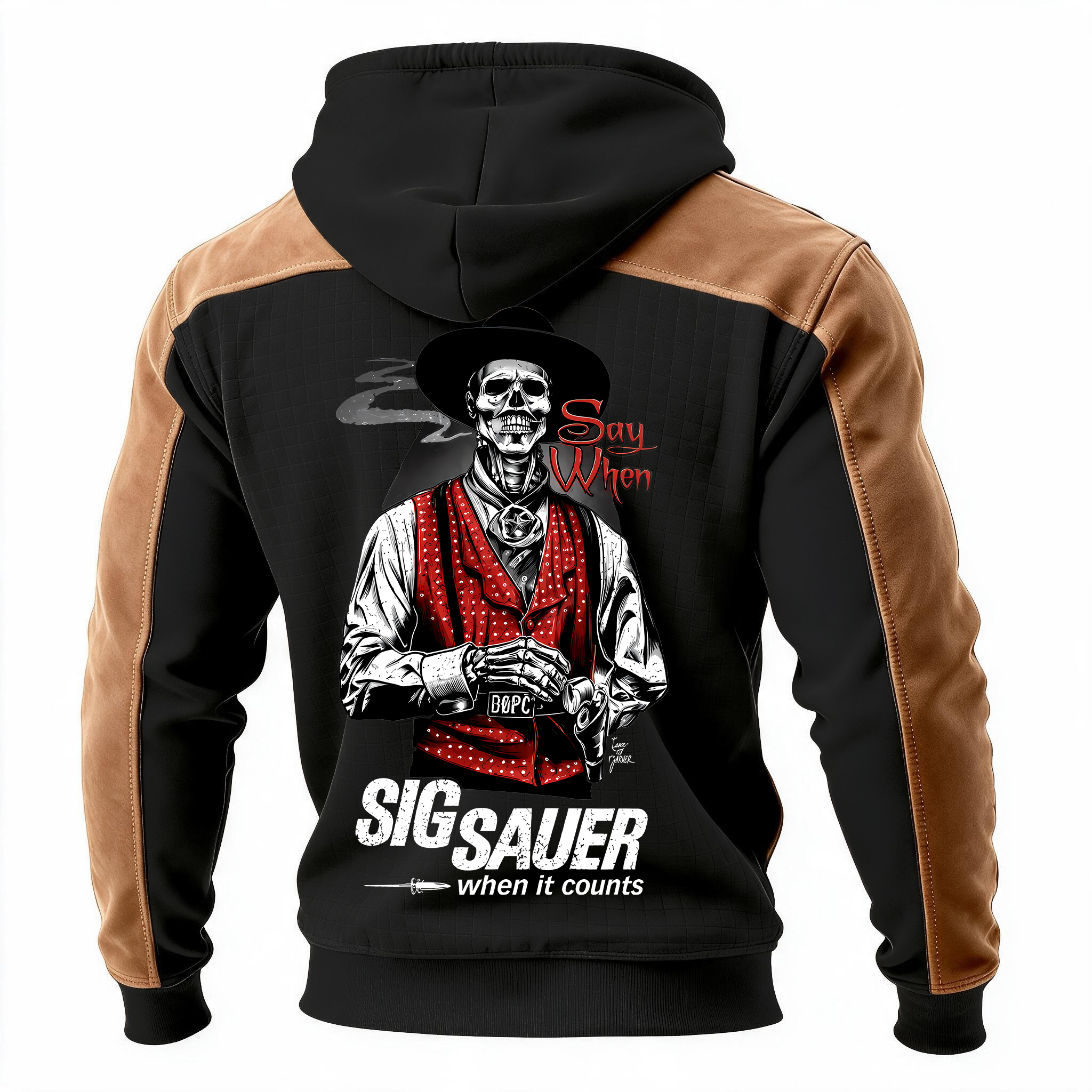 Tactical When It Counts Printed Fleece-lined Unisex Color-Blocked Hoodie
