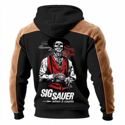 Tactical When It Counts Printed Fleece-lined Unisex Color-Blocked Hoodie