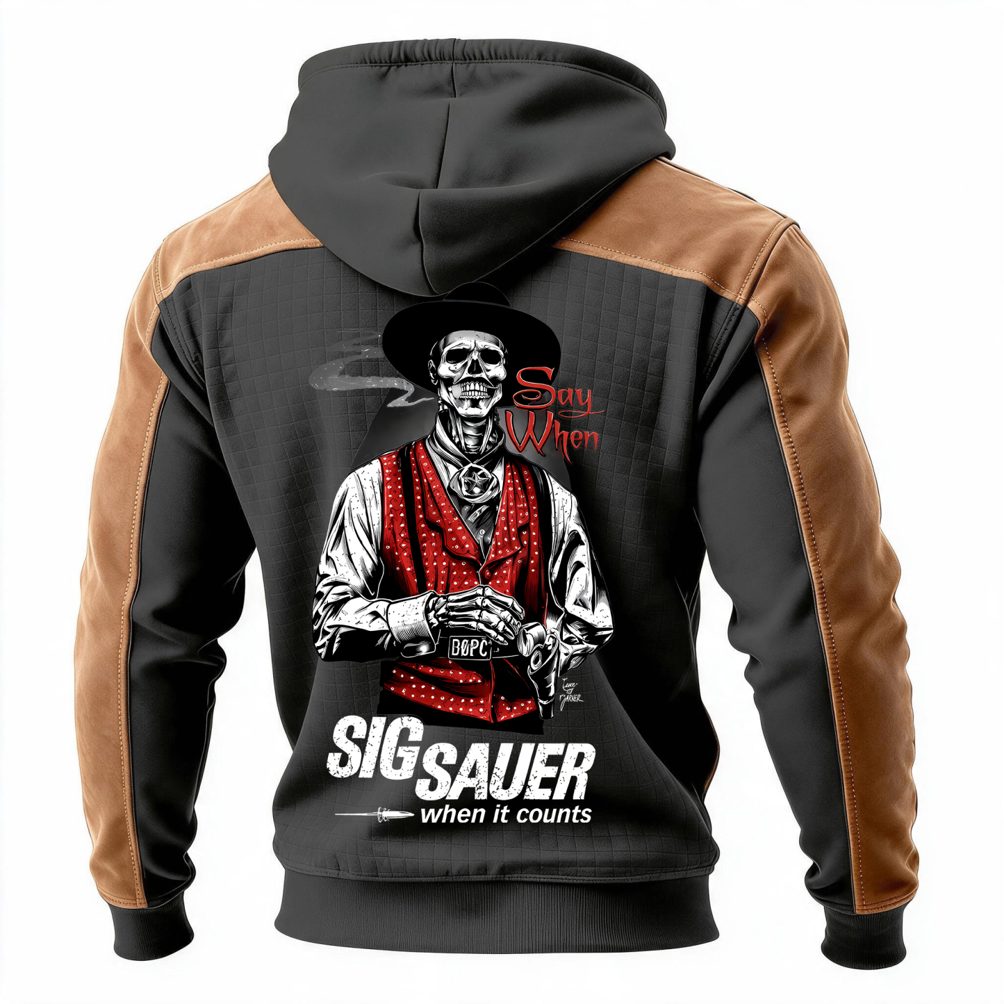Tactical When It Counts Printed Fleece-lined Unisex Color-Blocked Hoodie