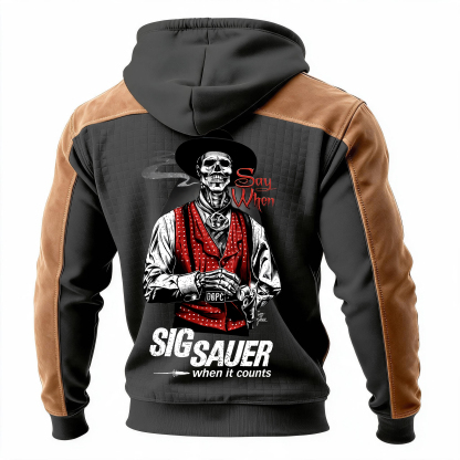 Tactical When It Counts Printed Fleece-lined Unisex Color-Blocked Hoodie