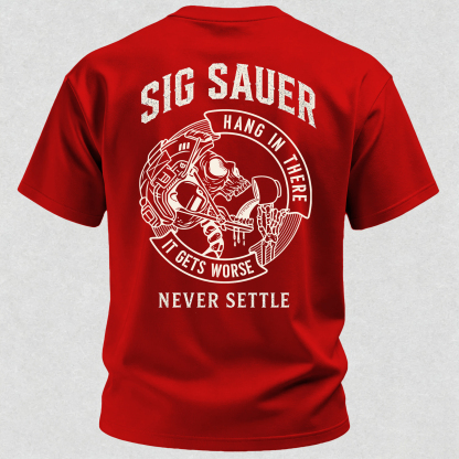 NEVER SETTLE Print Men's T-Shirt