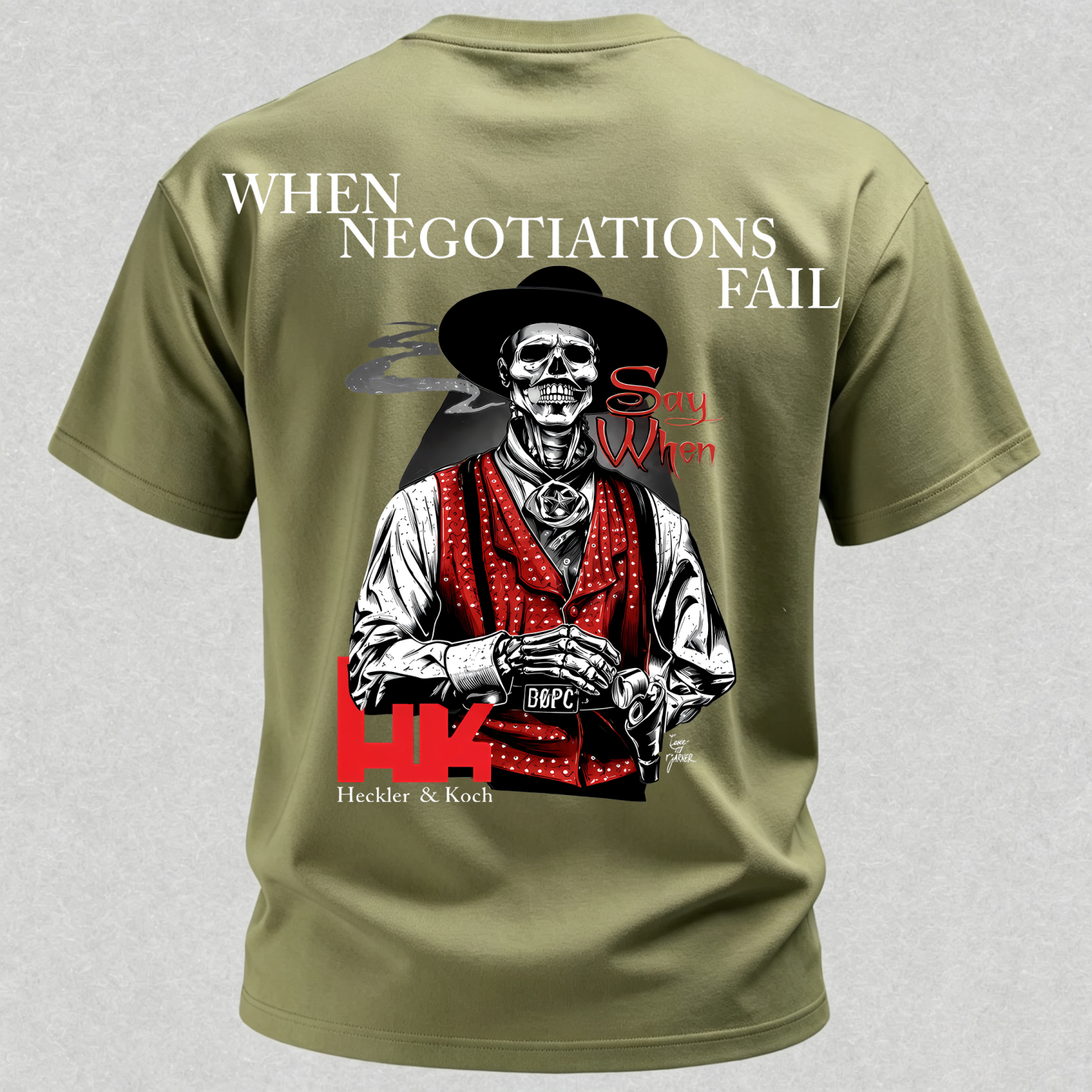  Say When Negotiations Fail Printed Men's T-Shirt