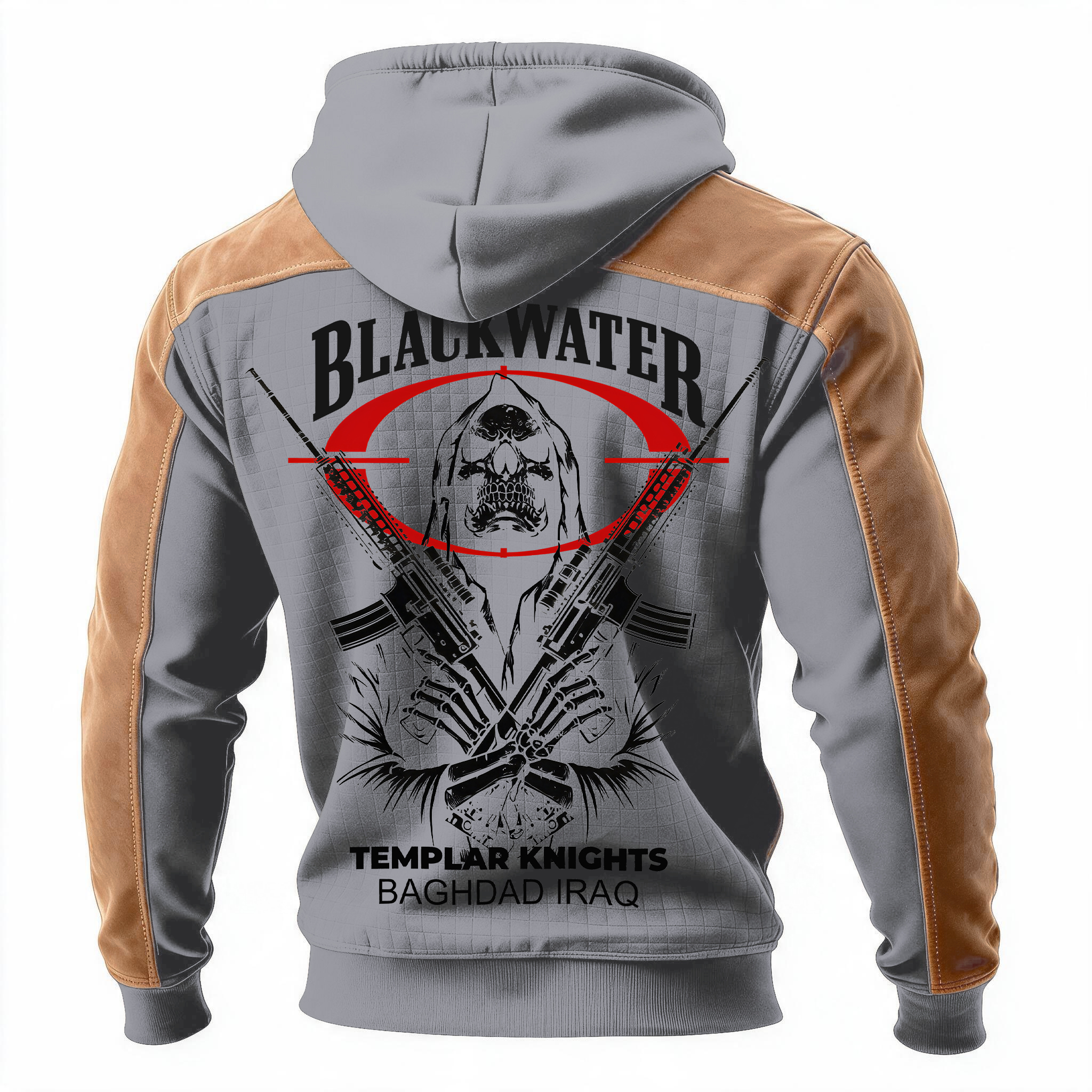 Templar Knights Baghdad Iraq Printed Fleece-lined Unisex Color-Blocked Hoodie