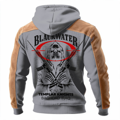 Templar Knights Baghdad Iraq Printed Fleece-lined Unisex Color-Blocked Hoodie