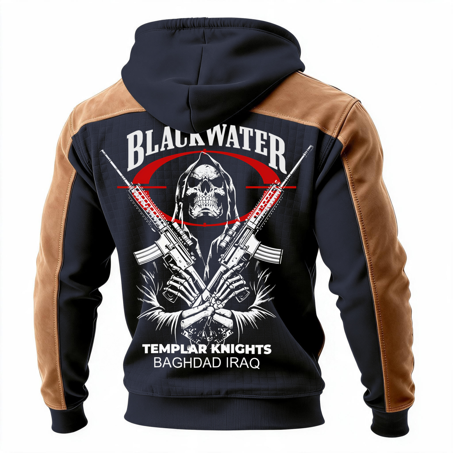 Templar Knights Baghdad Iraq Printed Fleece-lined Unisex Color-Blocked Hoodie