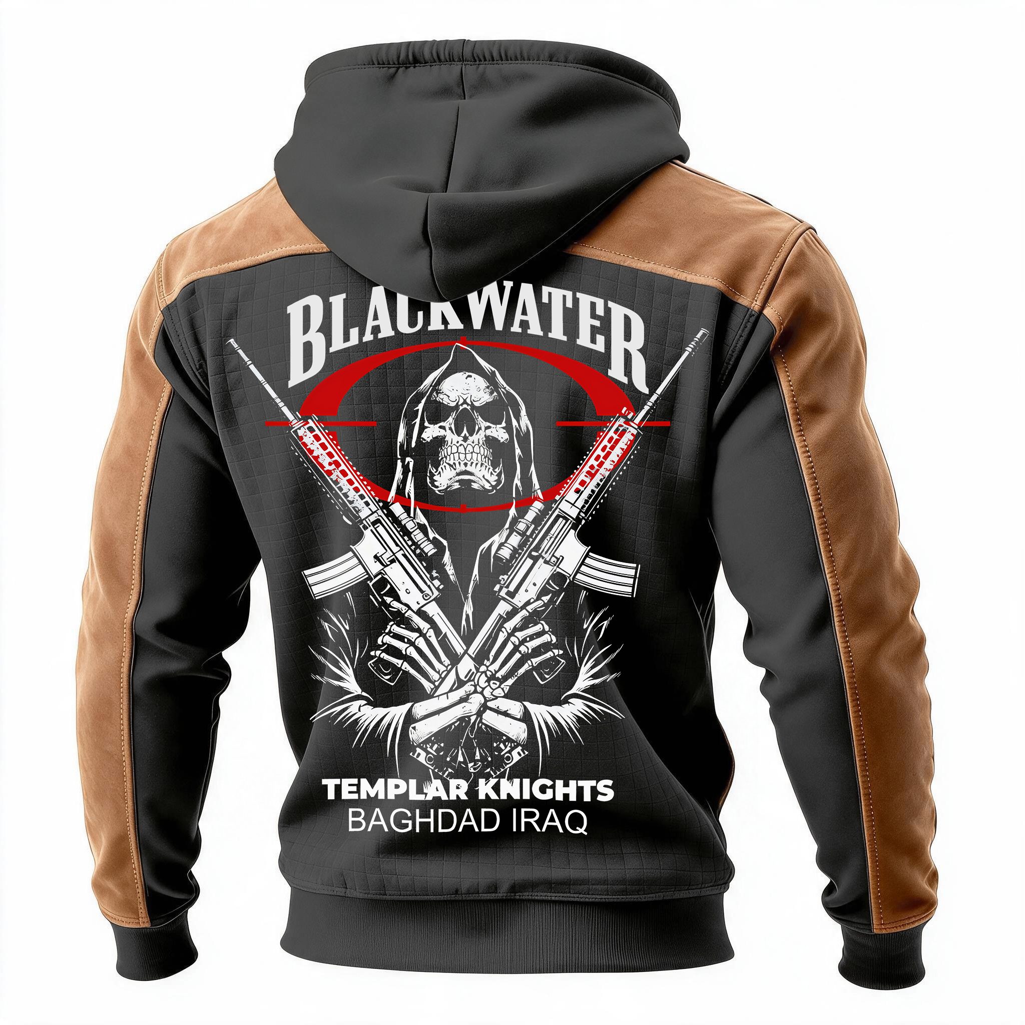 Templar Knights Baghdad Iraq Printed Fleece-lined Unisex Color-Blocked Hoodie