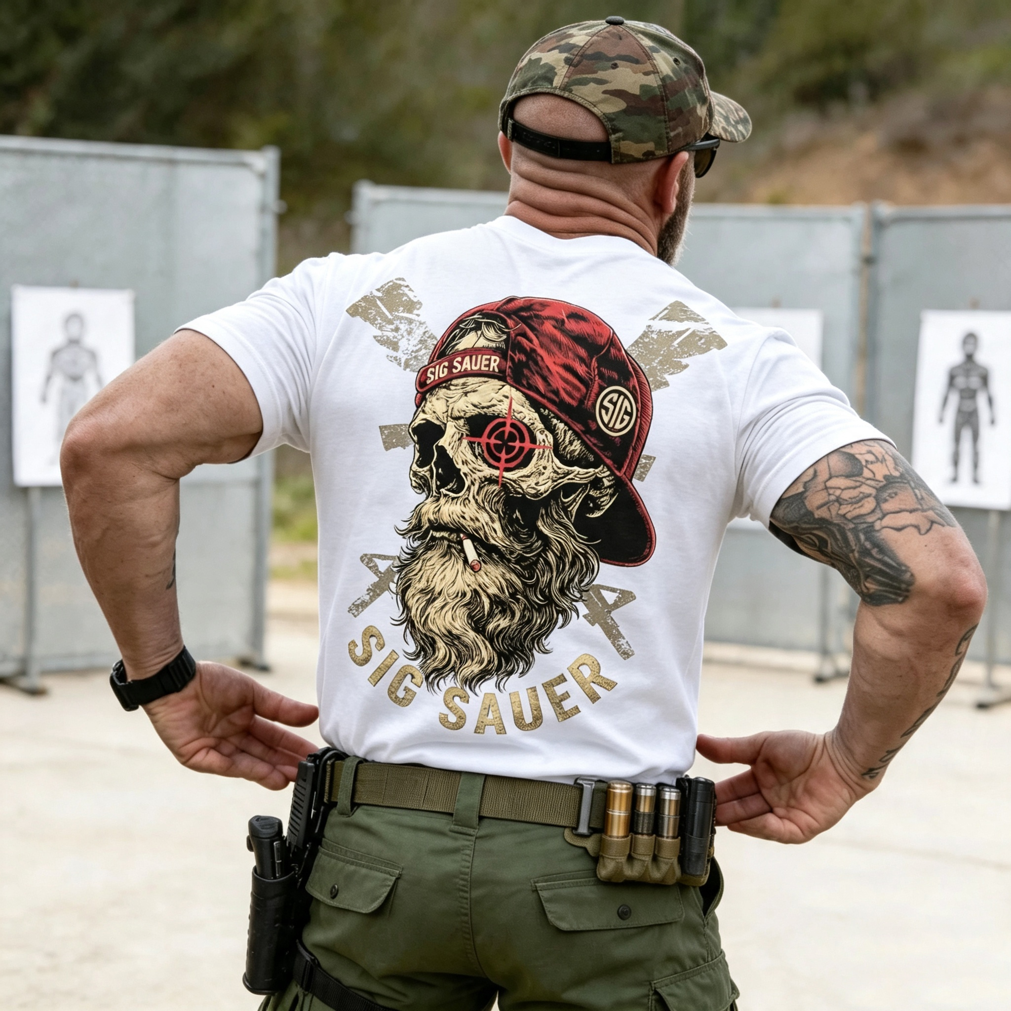SIG Sauer Skull Printed Men's T-Shirt