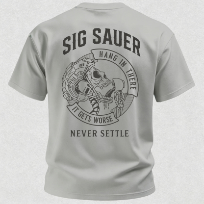 NEVER SETTLE Print Men's T-Shirt