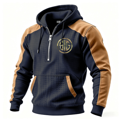 When Negotiations Fall Printed Fleece-lined Unisex Color-Blocked Hoodie