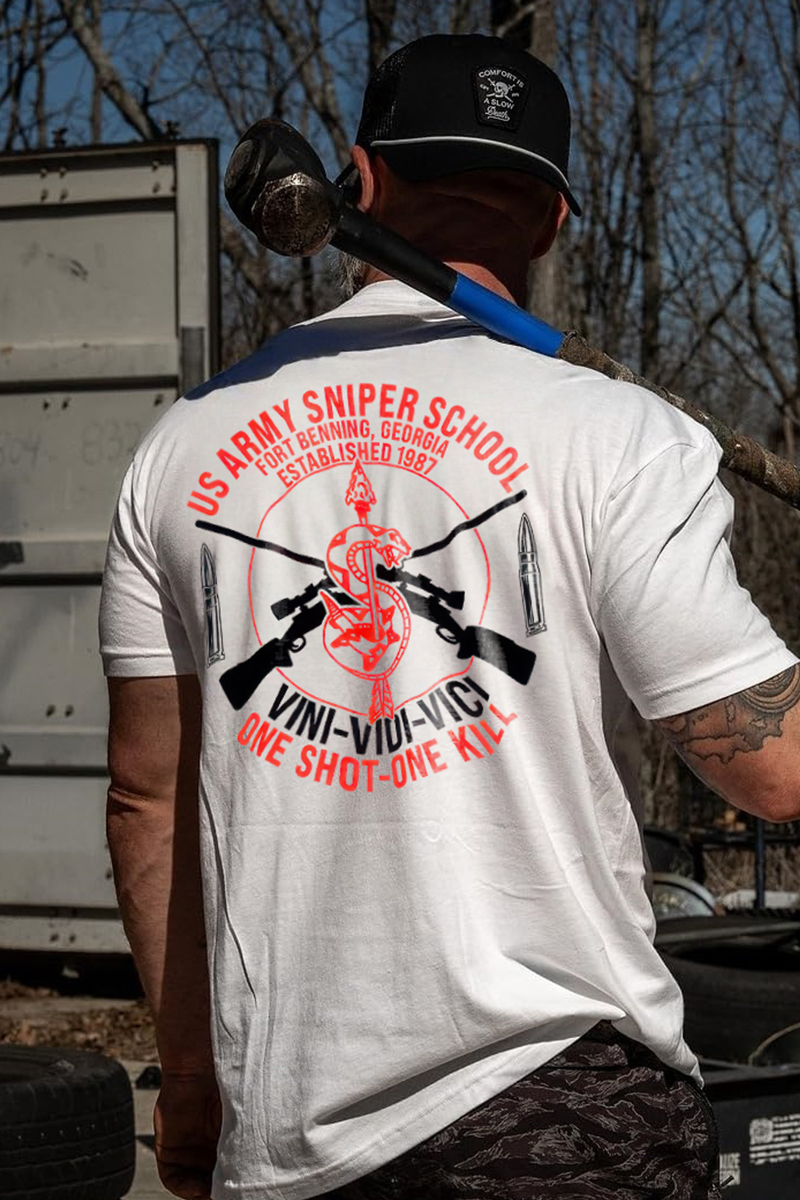 One Shot-One Kill Printed Men's T-Shirt