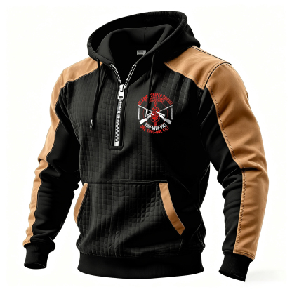 One Shot-One Kill Printed Fleece-lined Unisex Color-Blocked Hoodie