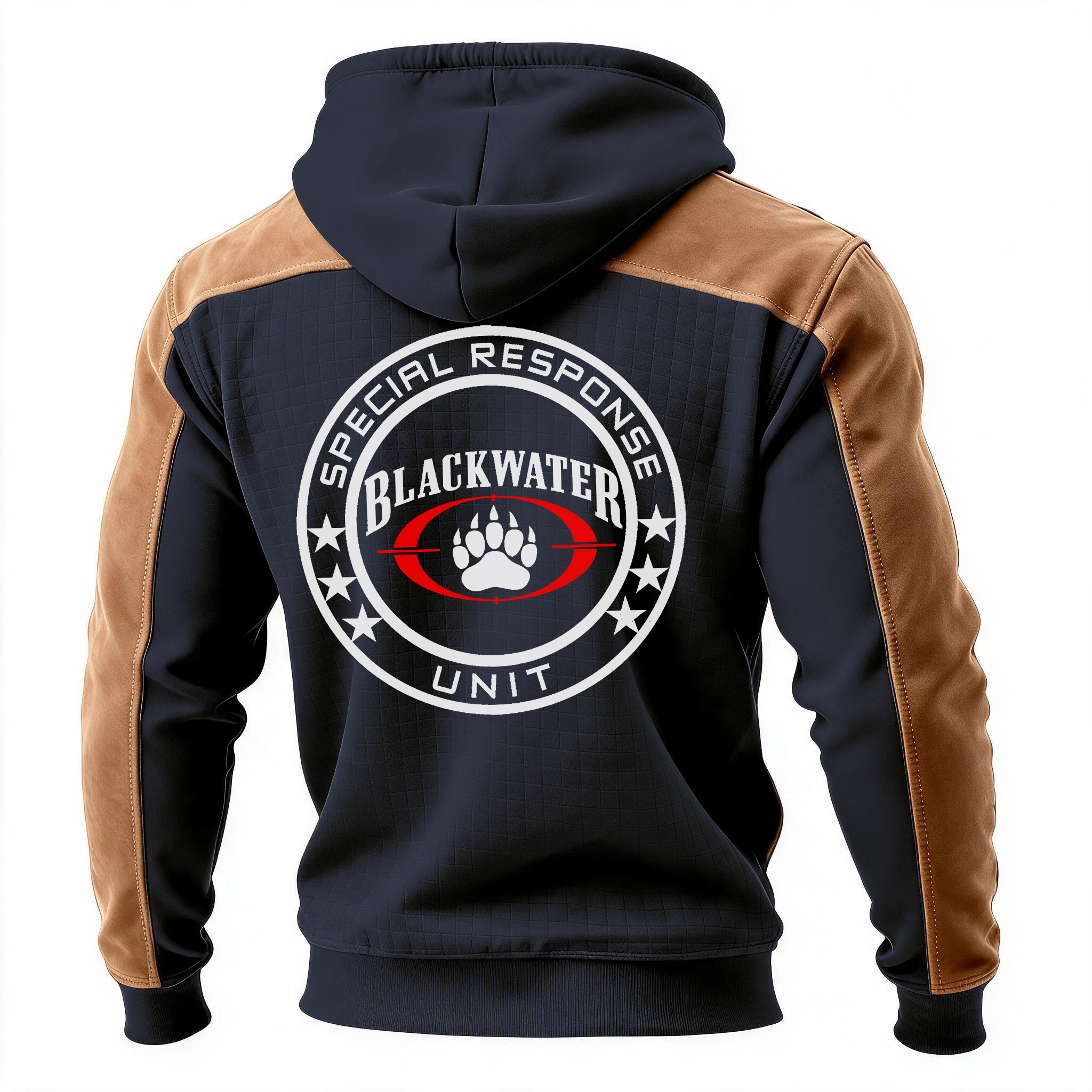 Special Response Unit Printed Fleece-lined Unisex Color-Blocked Hoodie