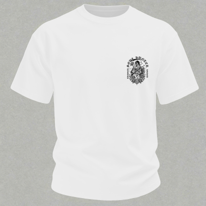 Grim Reaper With Gun Printed Men's T-Shirt