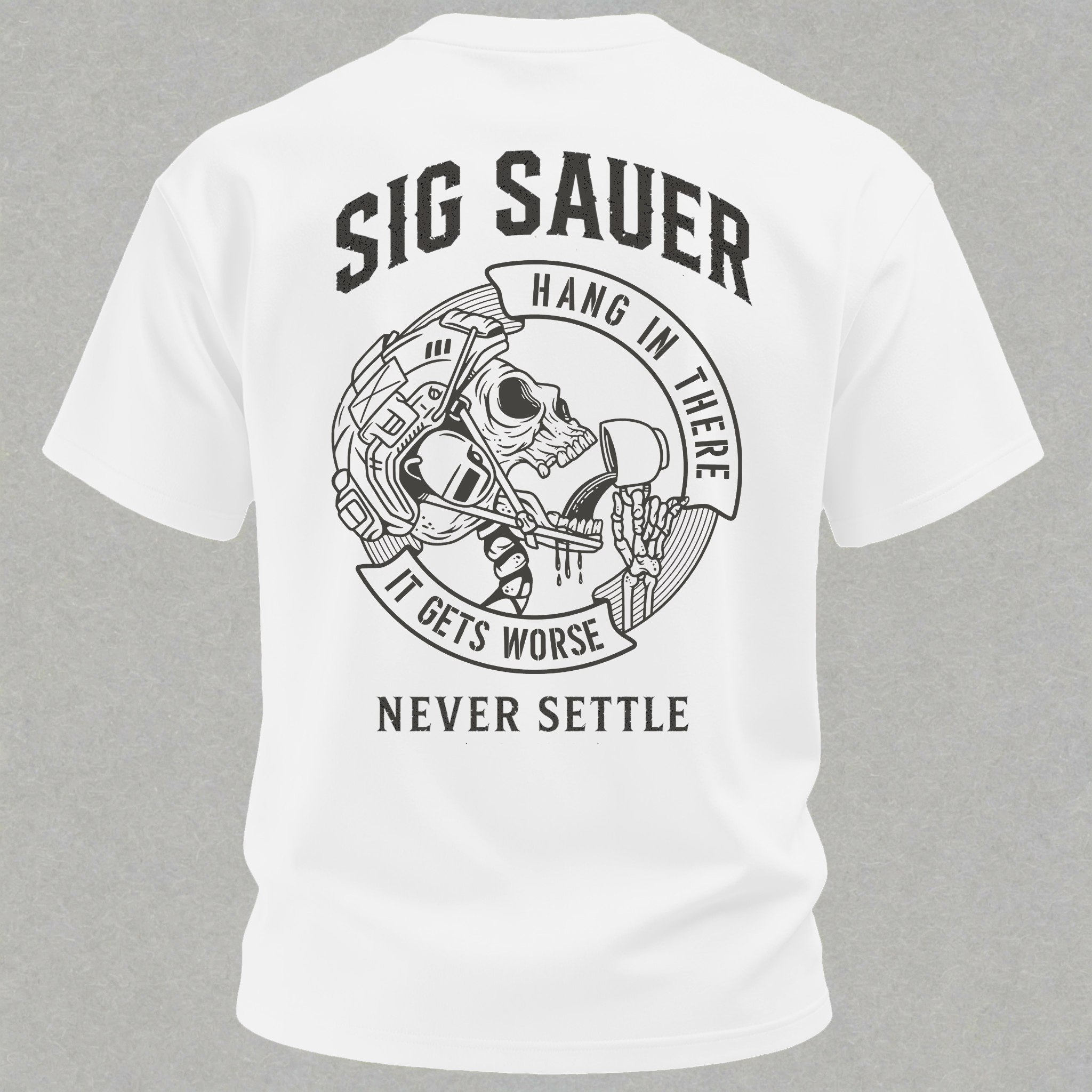 NEVER SETTLE Print Men's T-Shirt