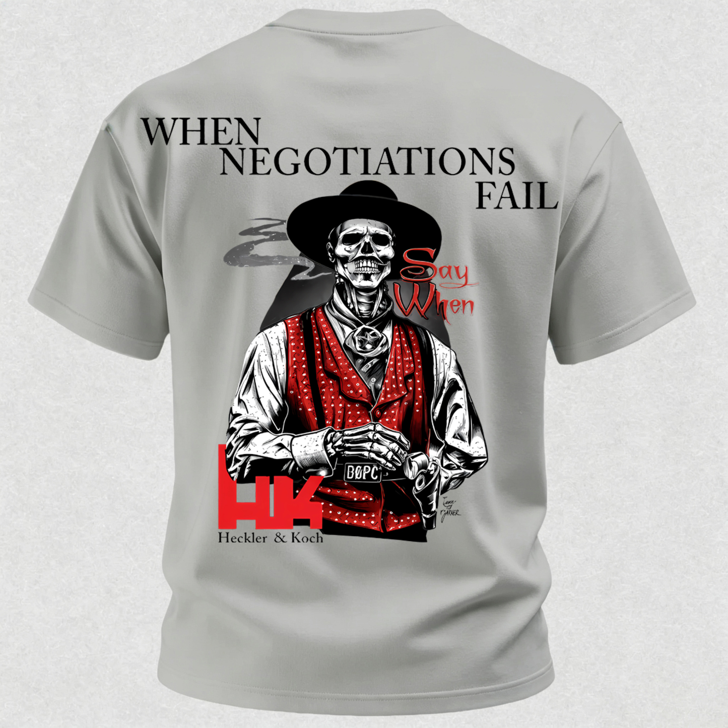  Say When Negotiations Fail Printed Men's T-Shirt