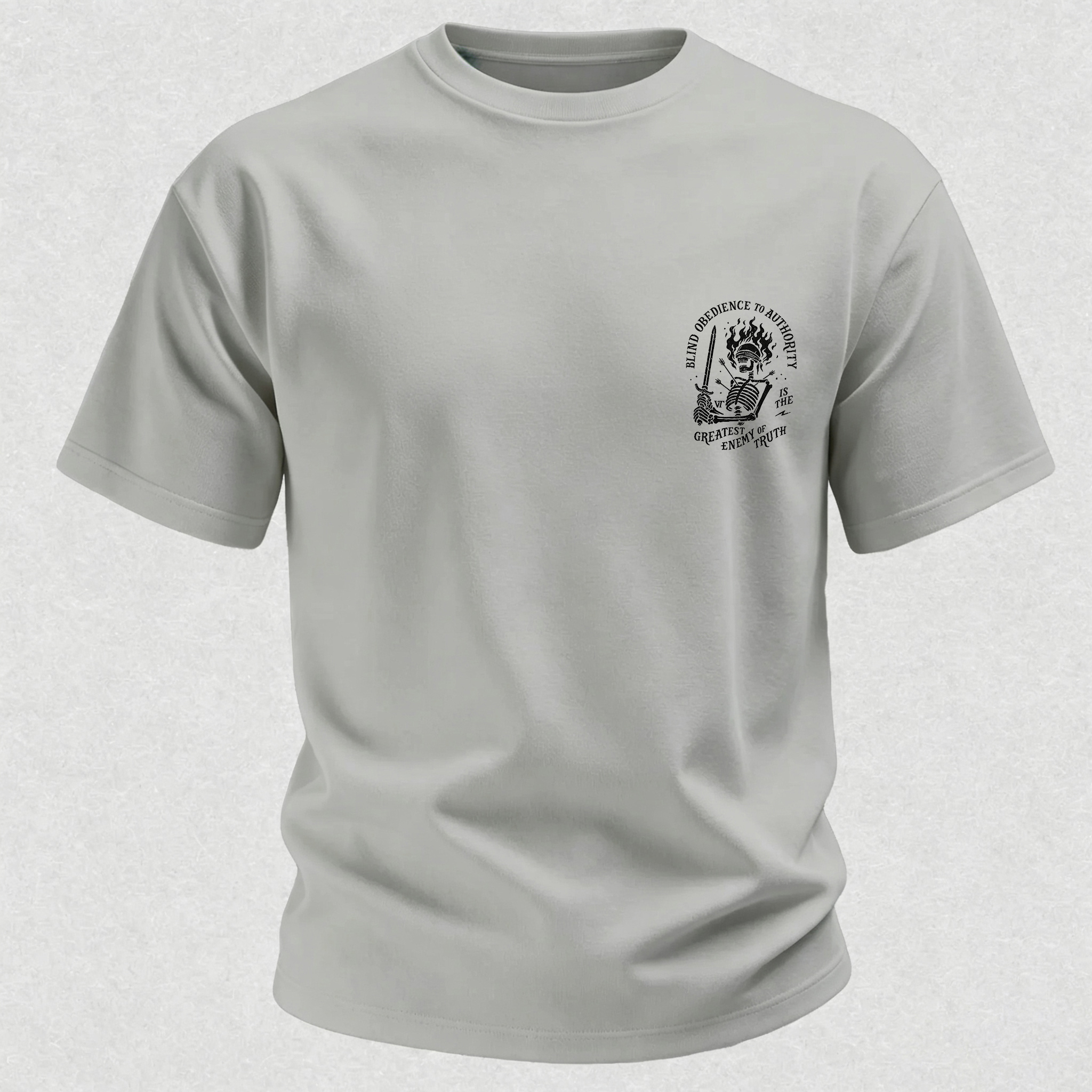 Skull Blind Obedience to Authority Is the Greatest Enemy of Truth Graphic T-Shirt
