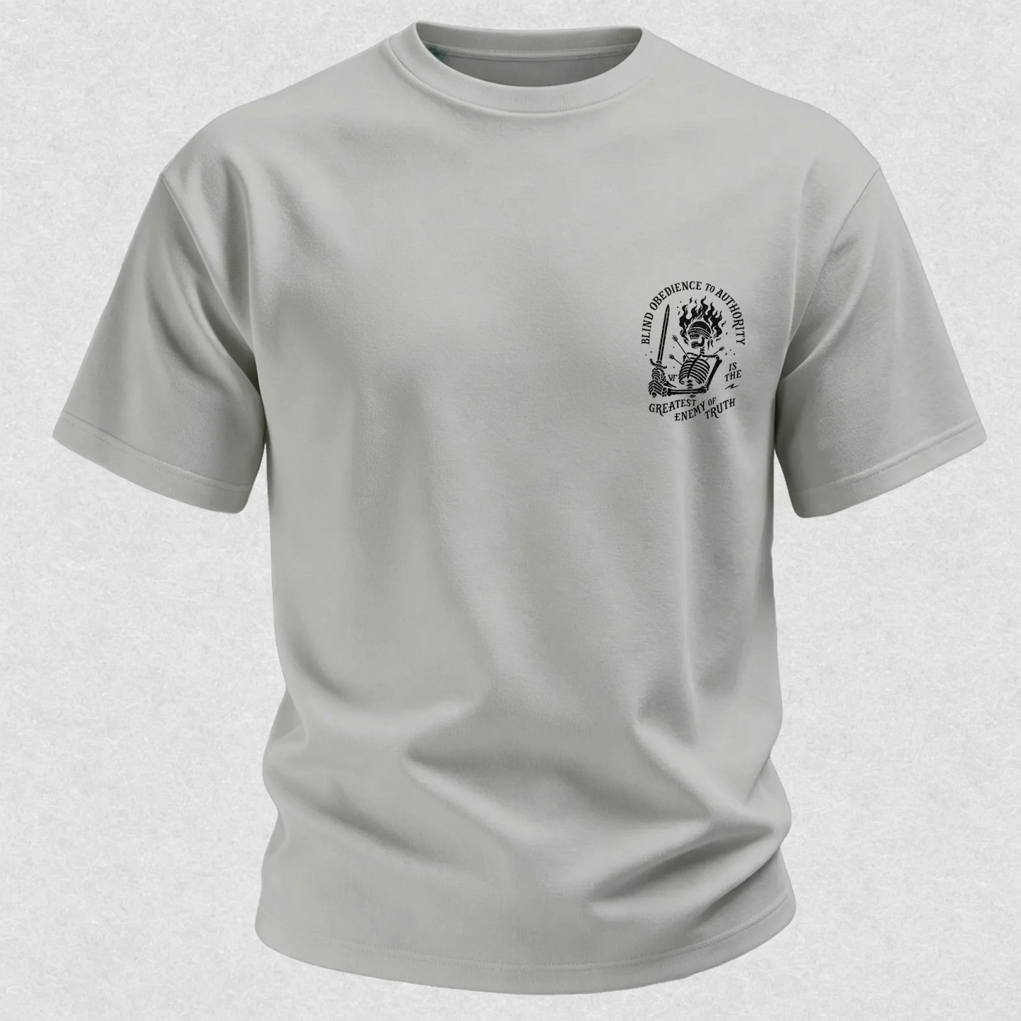 Skull Blind Obedience to Authority Is the Greatest Enemy of Truth Graphic T-Shirt