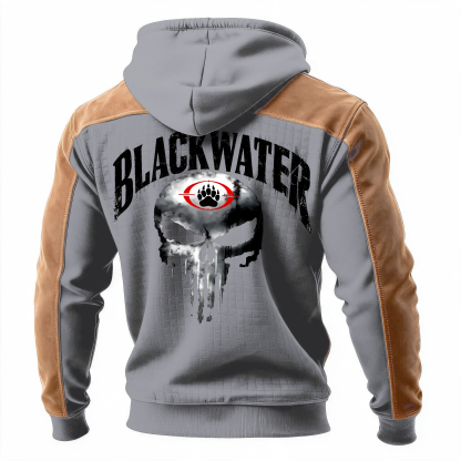 [Copy]Say When Negotiations Fail Printed Fleece-lined Unisex Color-Blocked Hoodie