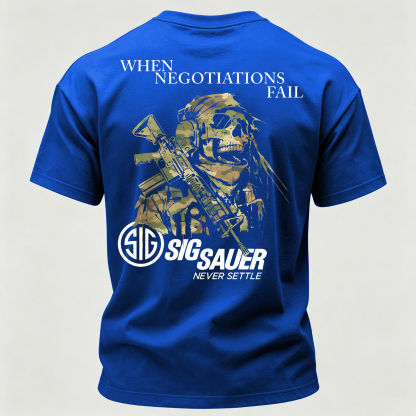  When Negotiations Fall Printed Men's T-Shirt