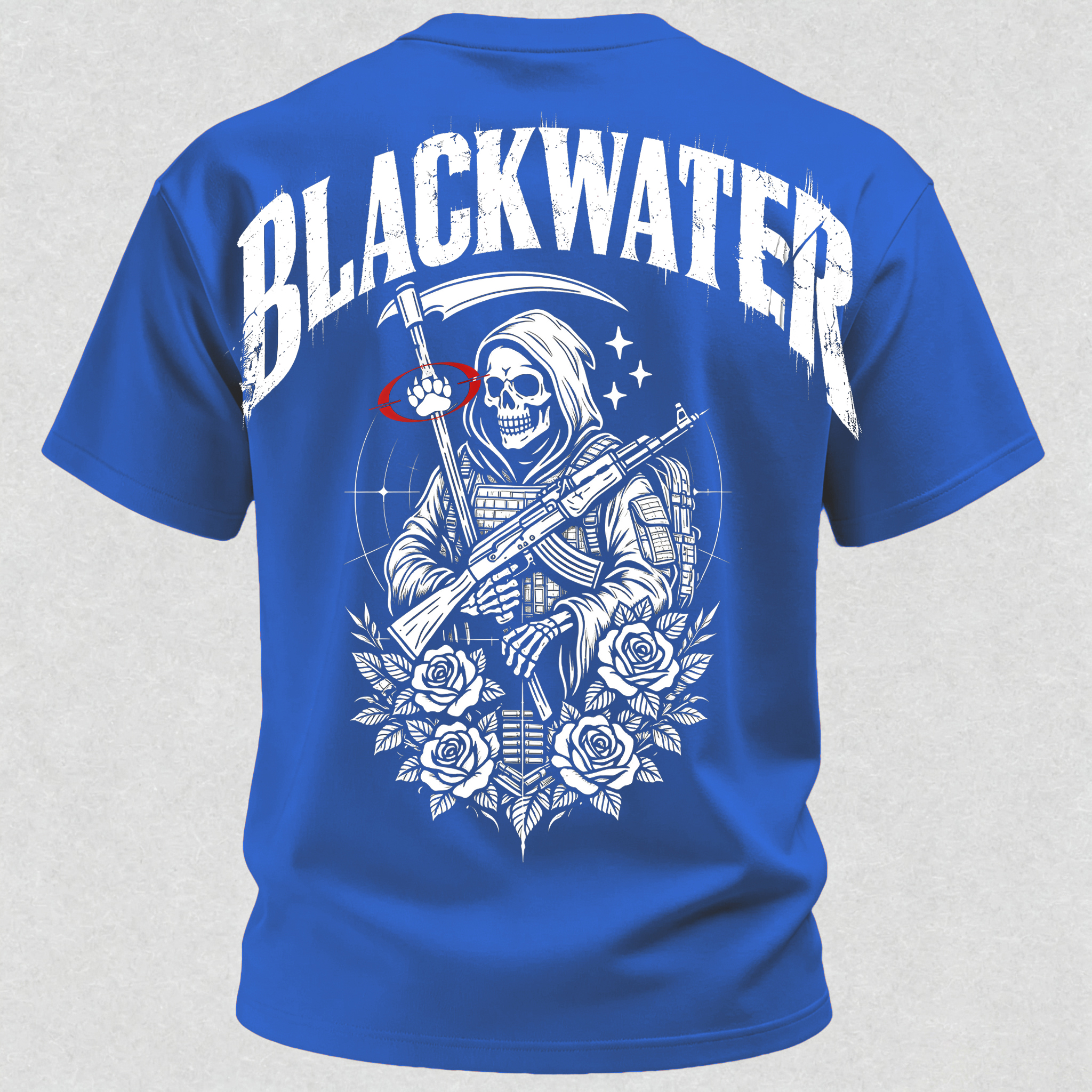 Grim Reaper With Gun Printed Men's T-Shirt