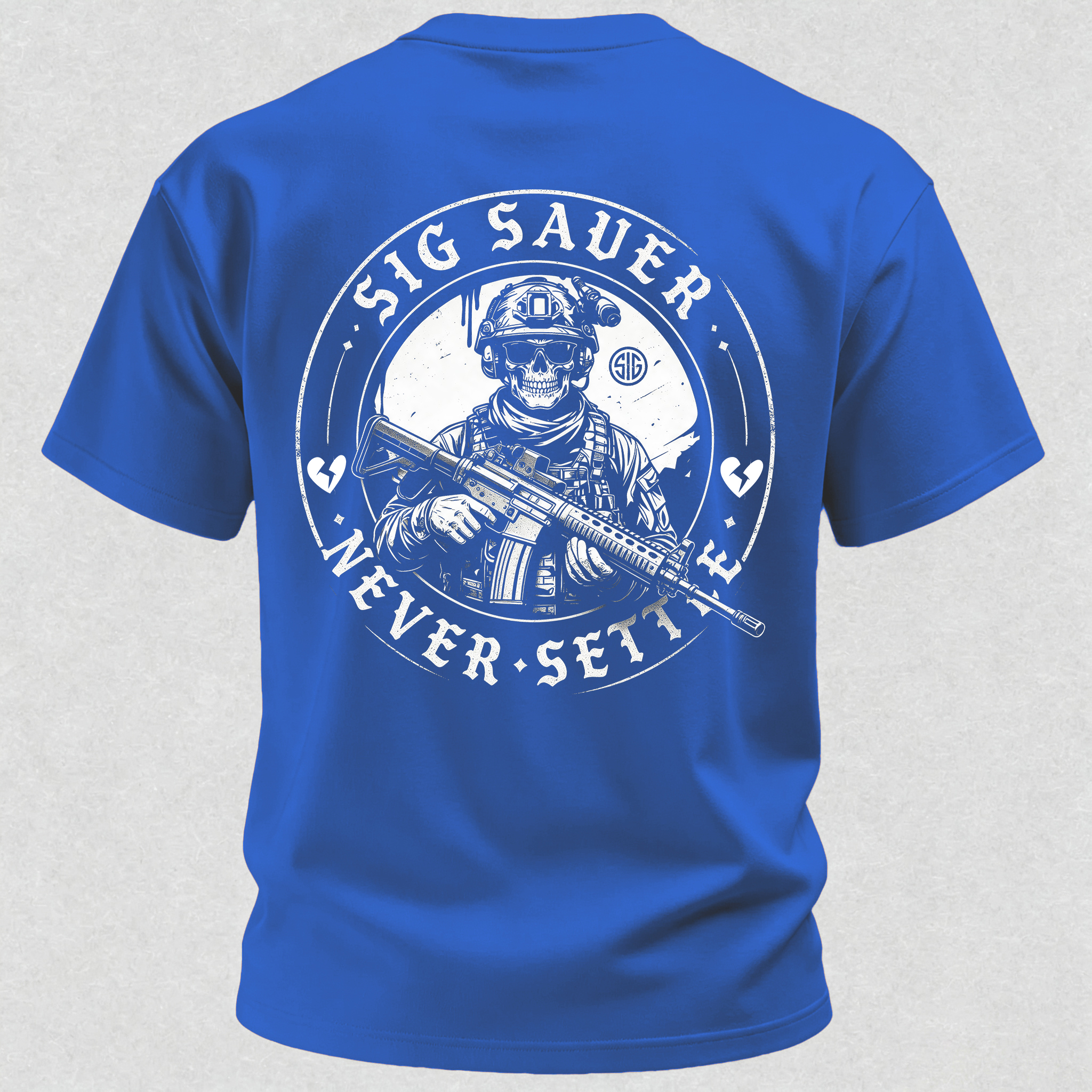 Heartbroken Soldier Never Settle Print T-Shirt