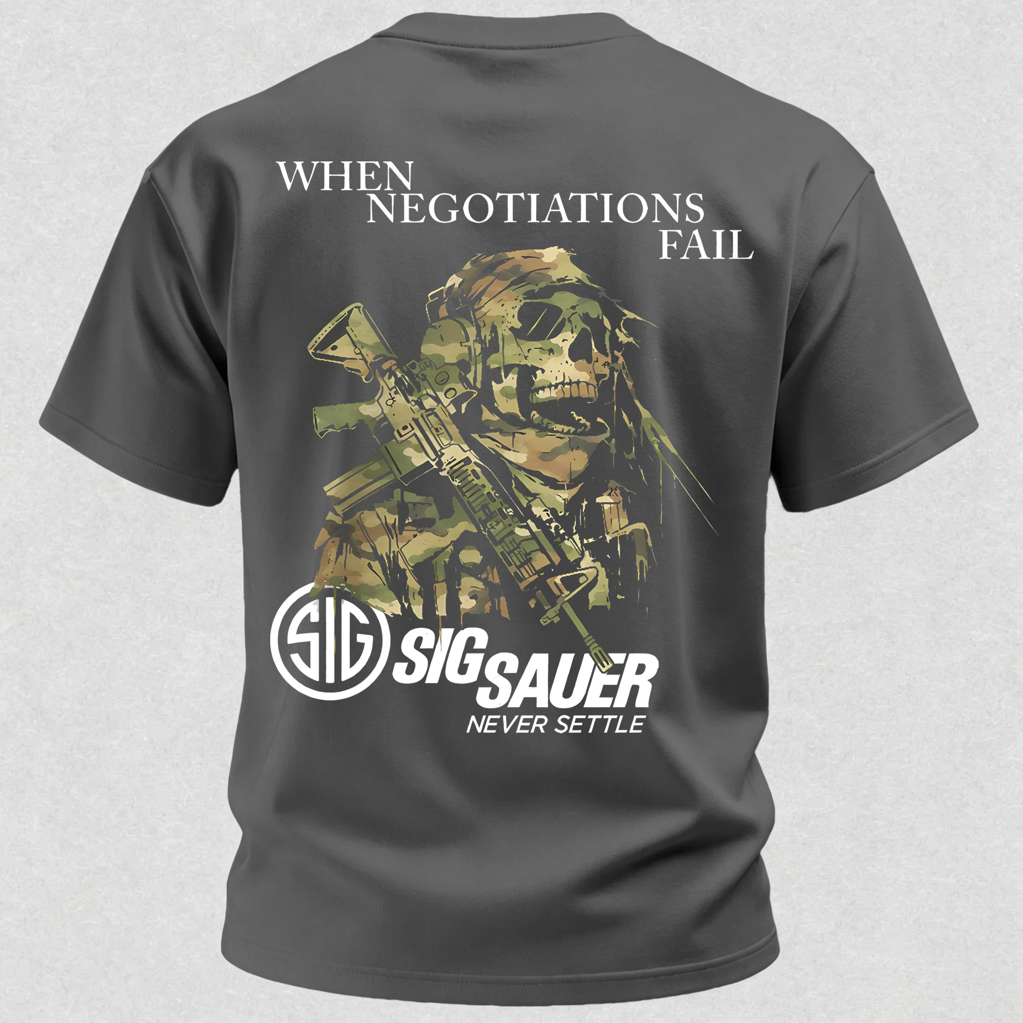  When Negotiations Fall Printed Men's T-Shirt