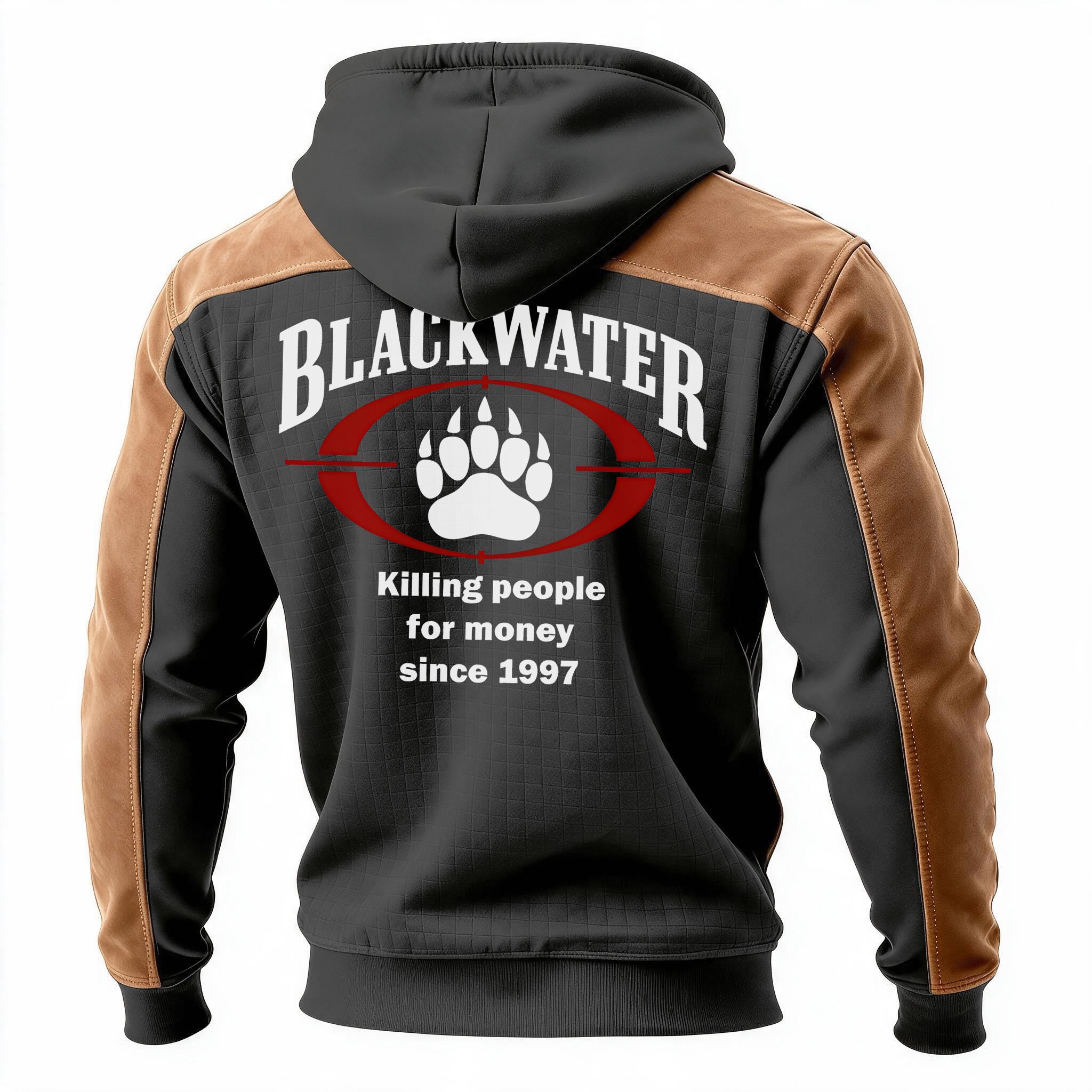 Kill people for money since 1997 Printed Fleece-lined Unisex Color-Blocked Hoodie