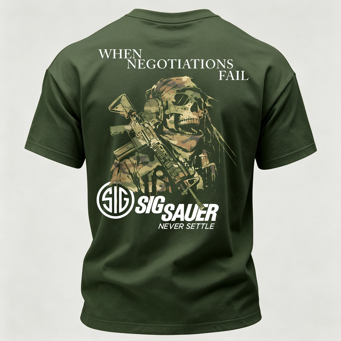  When Negotiations Fall Printed Men's T-Shirt