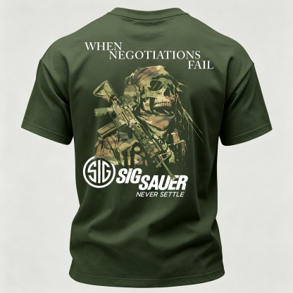  When Negotiations Fall Printed Men's T-Shirt