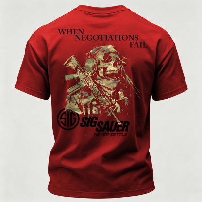  When Negotiations Fall Printed Men's T-Shirt