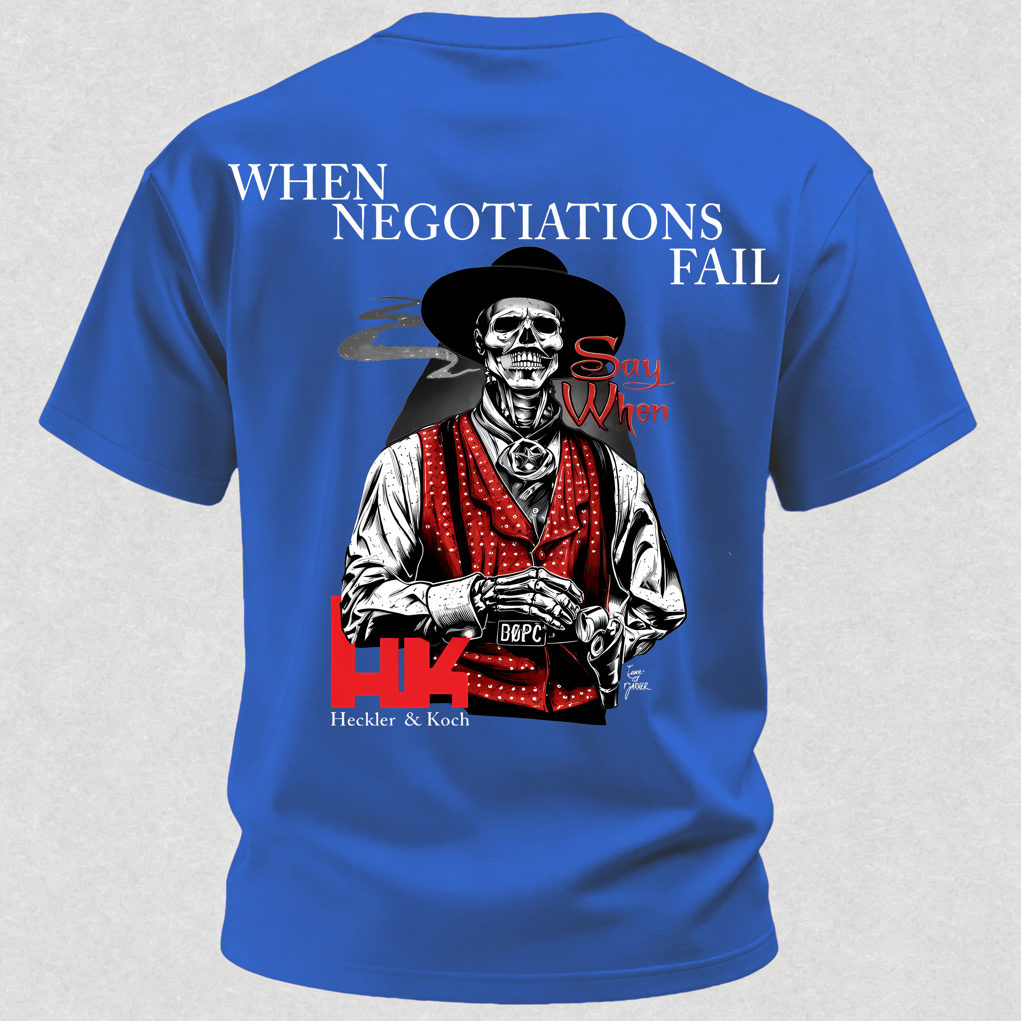  Say When Negotiations Fail Printed Men's T-Shirt