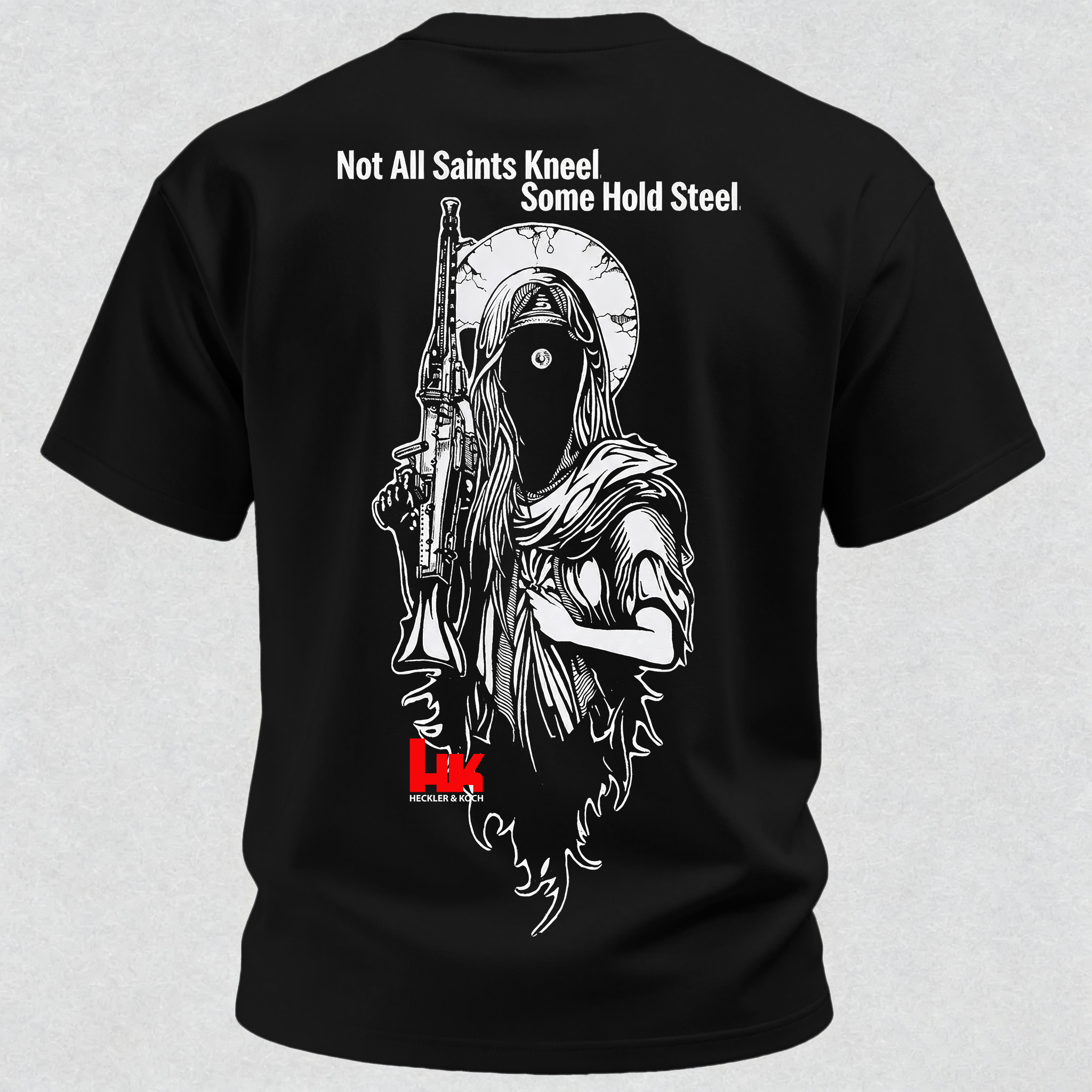 Not All Saints Kneel Some Hold Steel Printed Men's T-Shirt