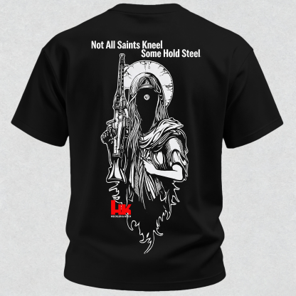 Not All Saints Kneel Some Hold Steel Printed Men's T-Shirt