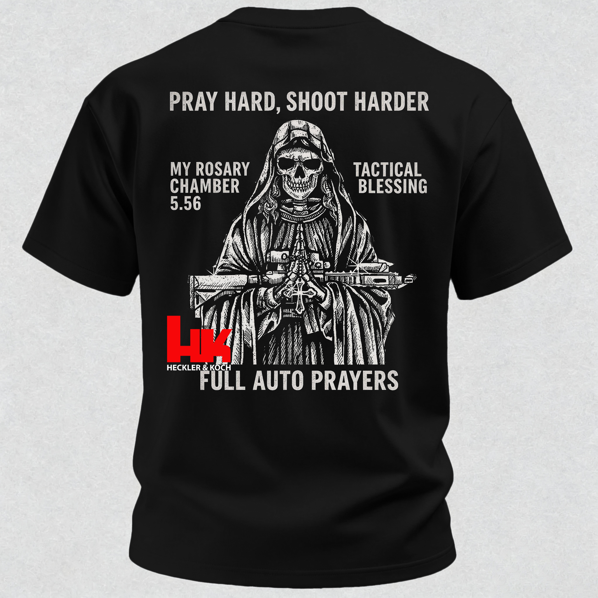 Pray Hard Shoot Harder Printed Men's T-Shirt