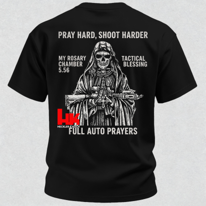 Pray Hard Shoot Harder Printed Men's T-Shirt