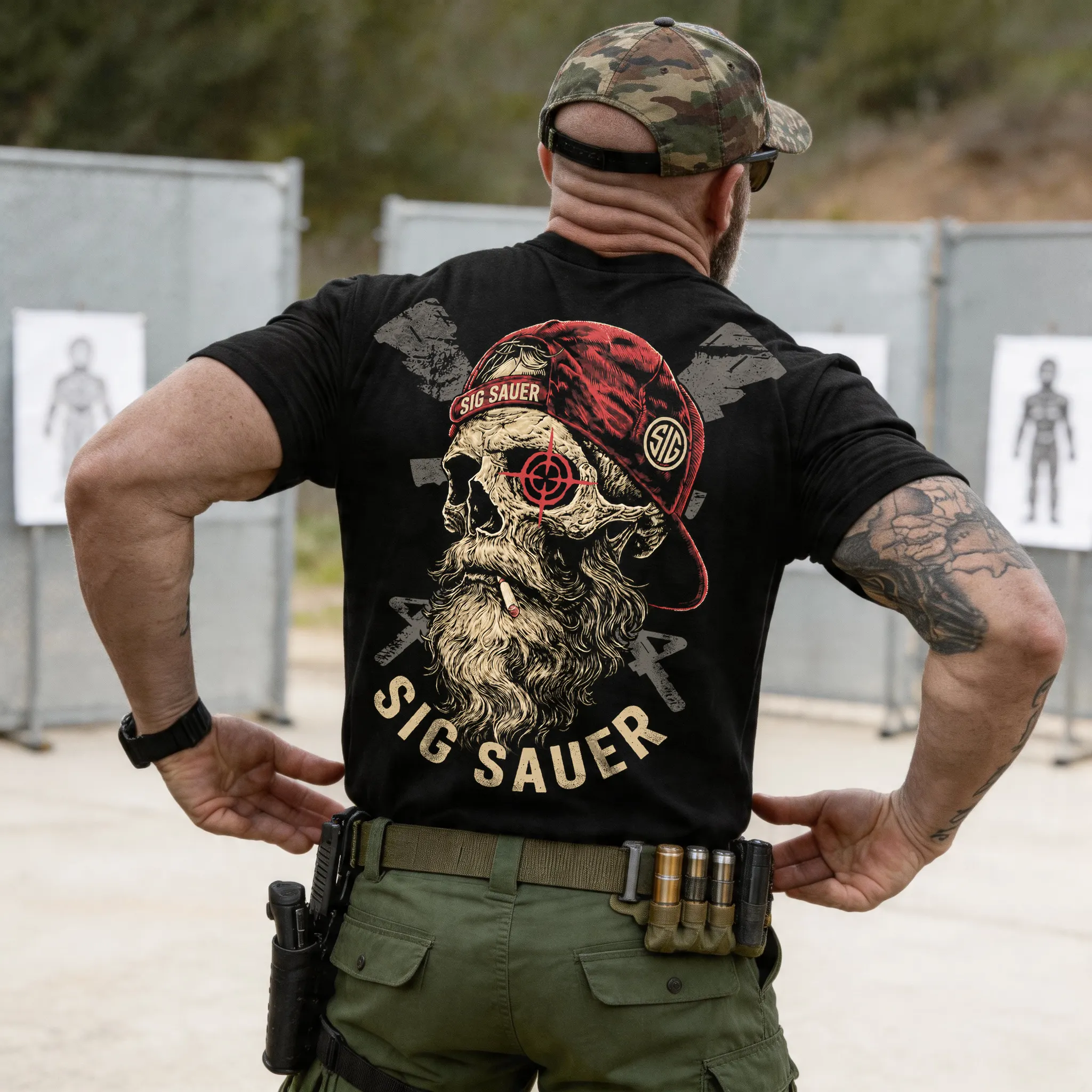 SIG Sauer Skull Printed Men's T-Shirt