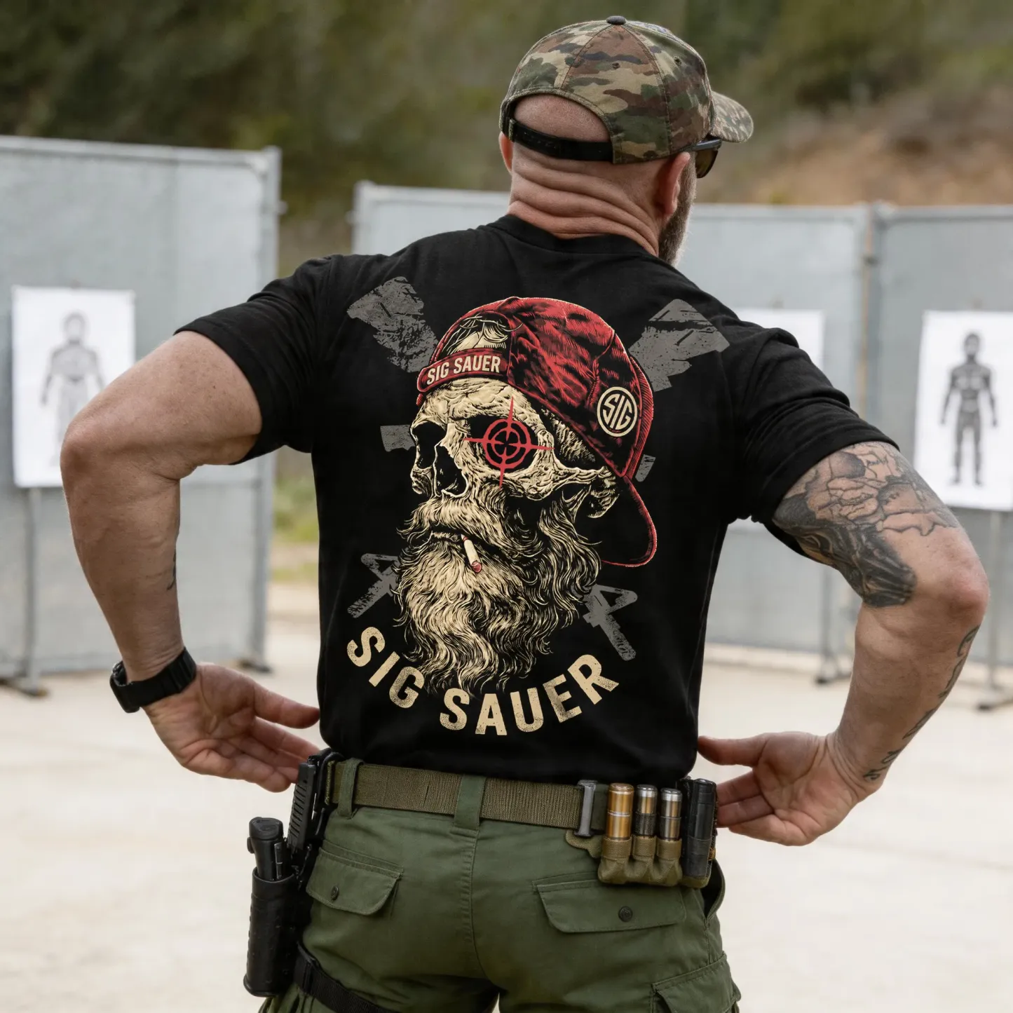 SIG Sauer Skull Printed Men's T-Shirt