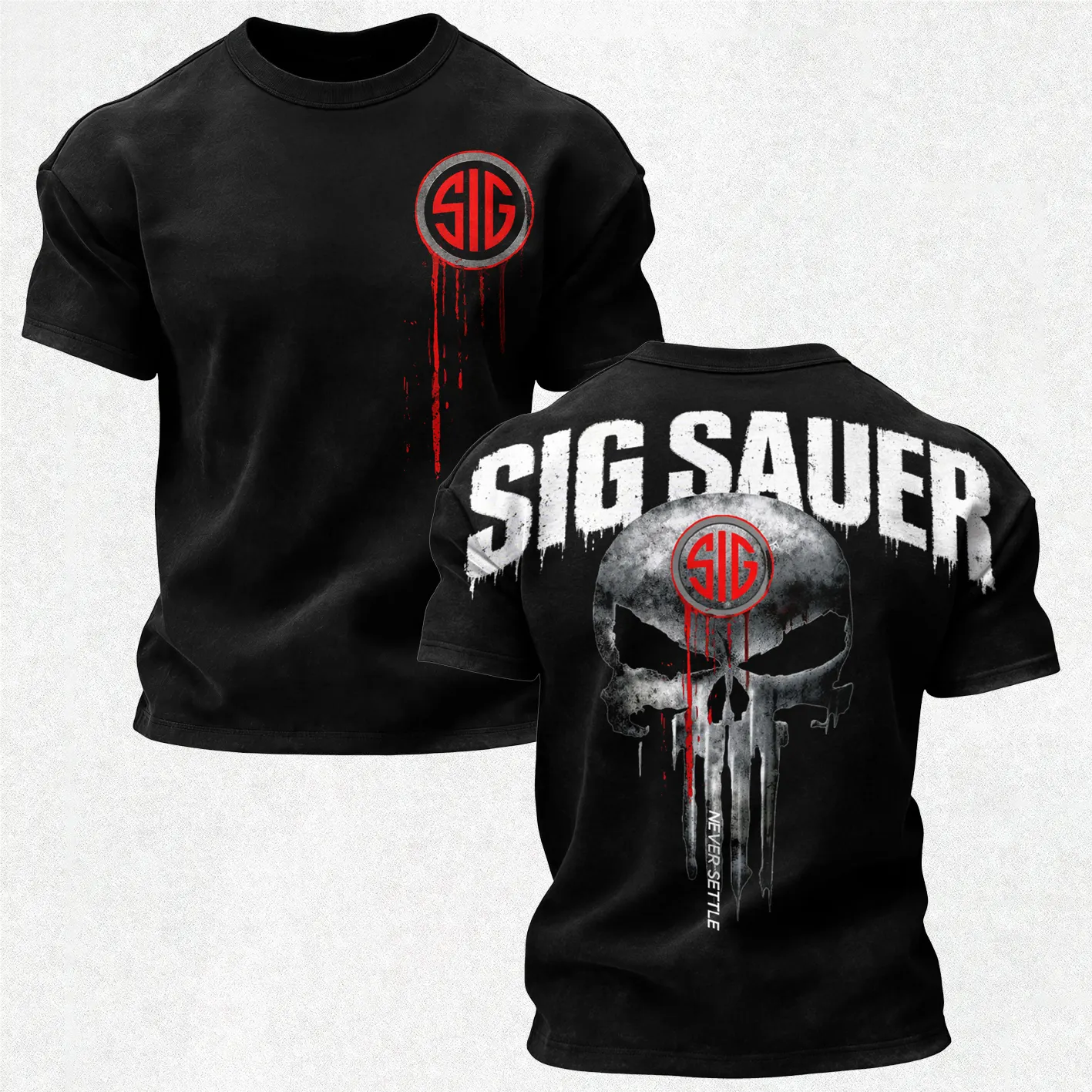SIG Sauer Skull Printed Men's T-Shirt