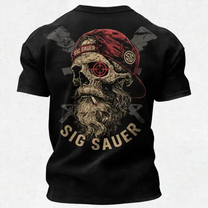 SIG Sauer Skull Printed Men's T-Shirt