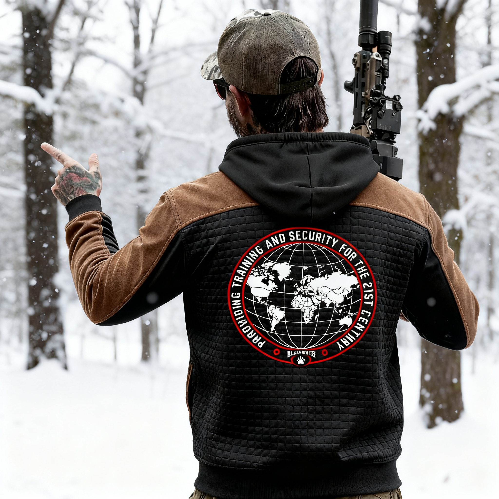 Providing Training And Security For The 21st Century Printed Fleece-lined Unisex Color-Blocked Hoodie
